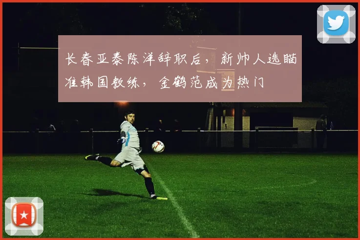 长春亚泰陈洋辞职后,新帅人选瞄准韩国教练,金鹤范成为热门